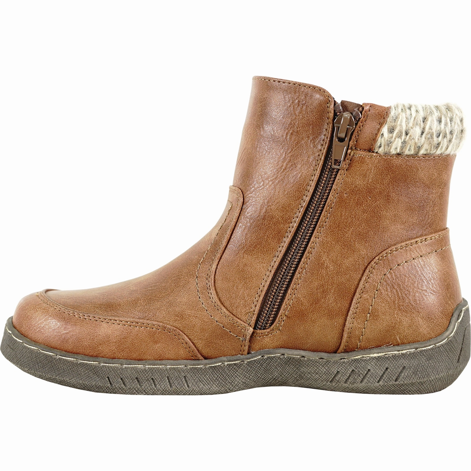 VANGELO Women Boot OY4404 Ankle Casual Boot Tan Caverly Kylie Western Ankle Boots