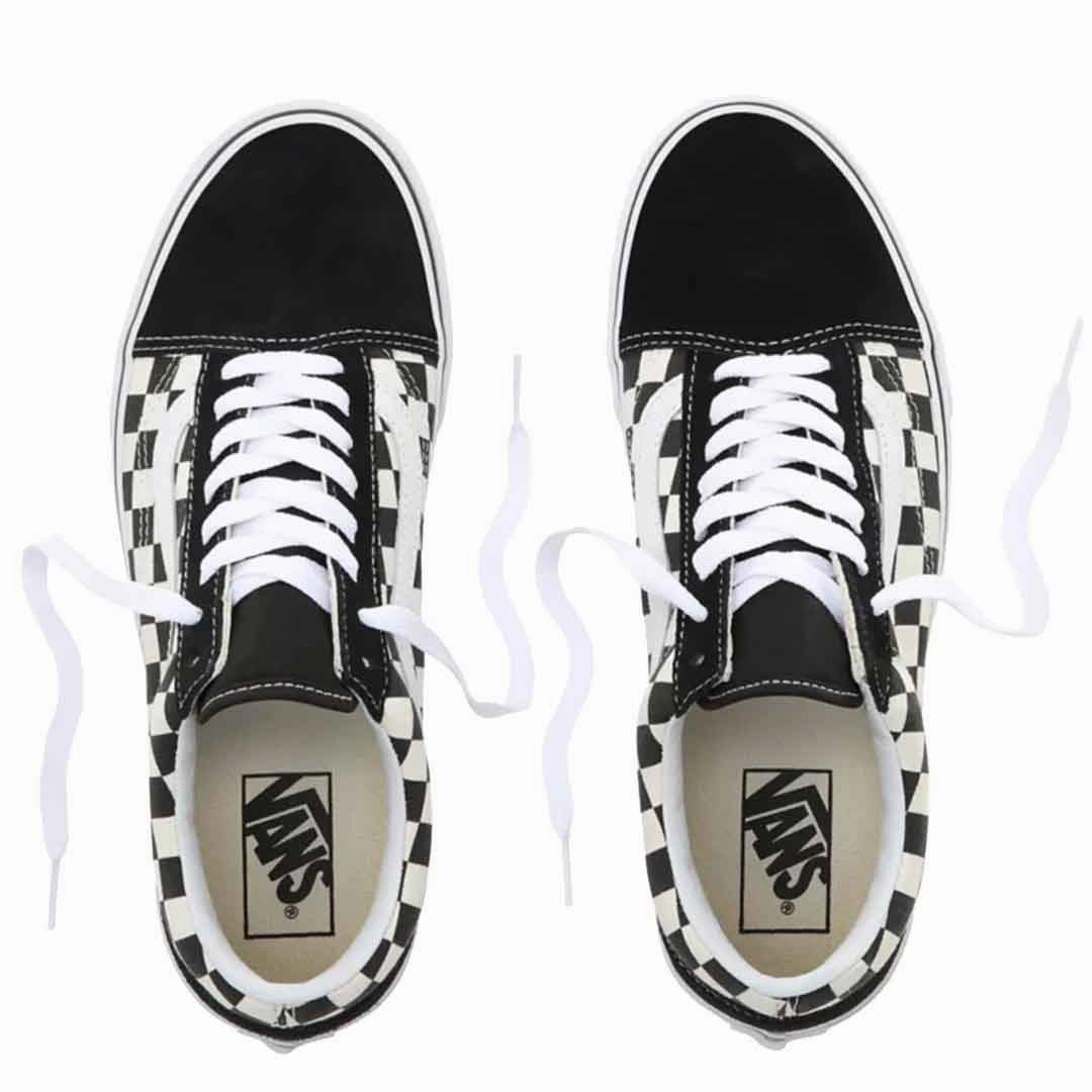 Shoe Size To Skate Size Vans - Unisex Primary Check Old Skool Shoes (38G1P0S)
