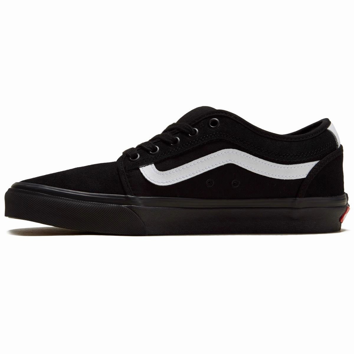 Vans Skate Chukka Low Sidestripe Shoes - Black/Black/White Custom Skate Shoes