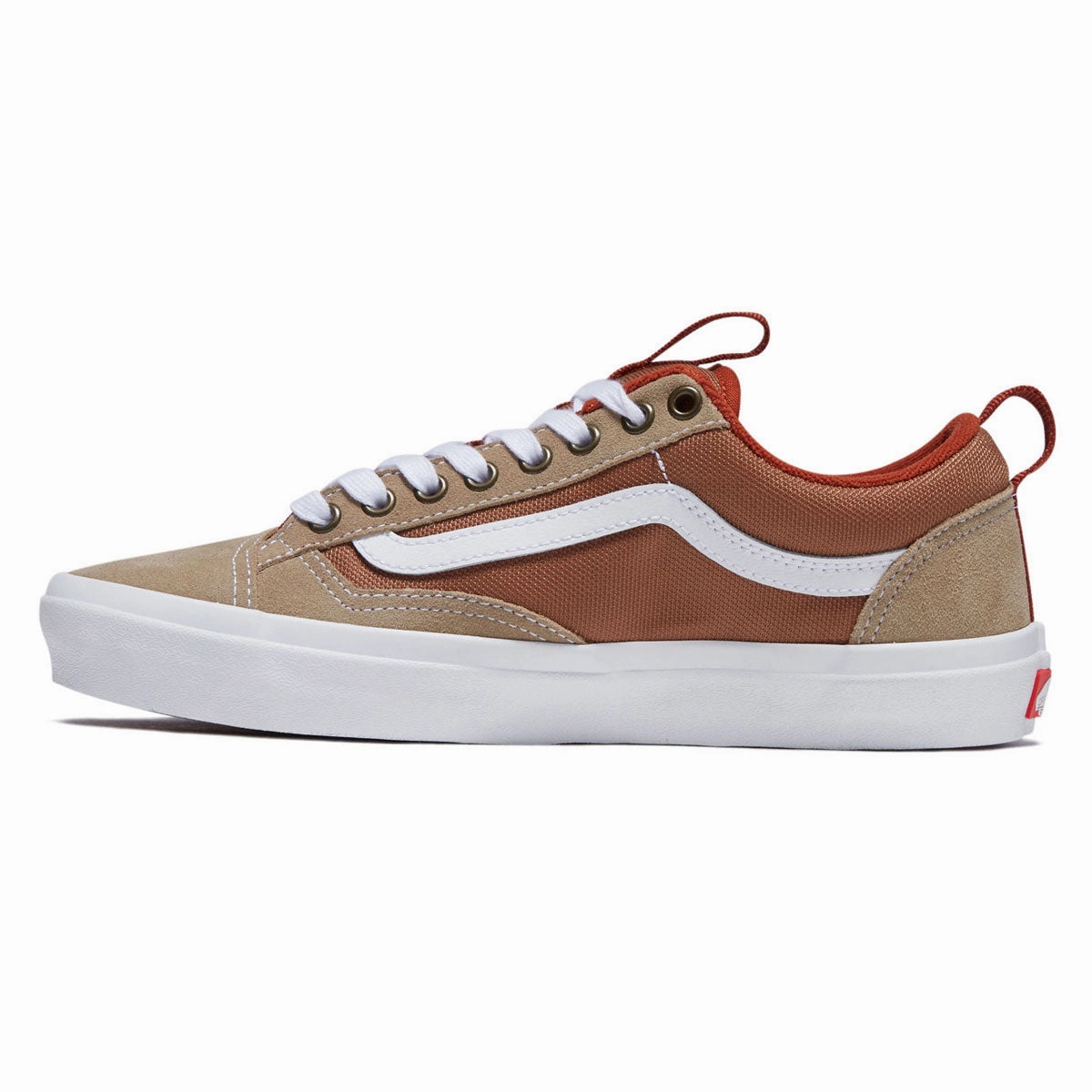 Vans Skate Old Skool 36  Shoes - Khaki/Burnt Orange Skate Shoes Graffik
