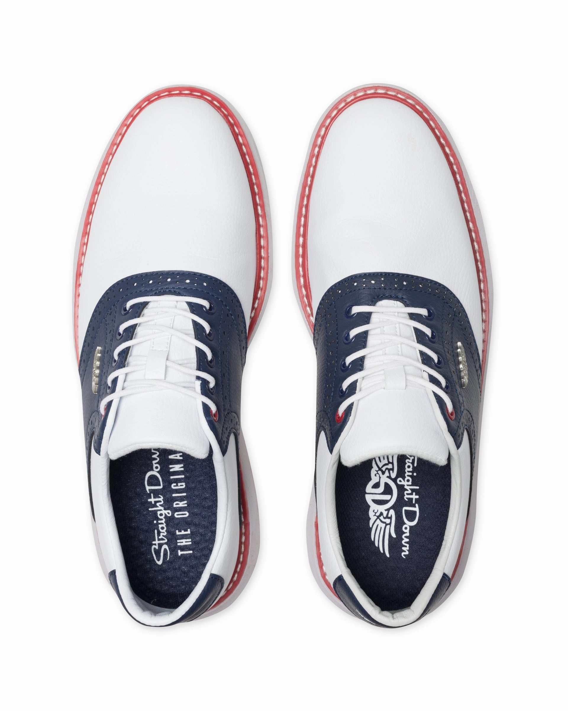 Golf White Shoes Victory Classic Shoe - Red White Blue