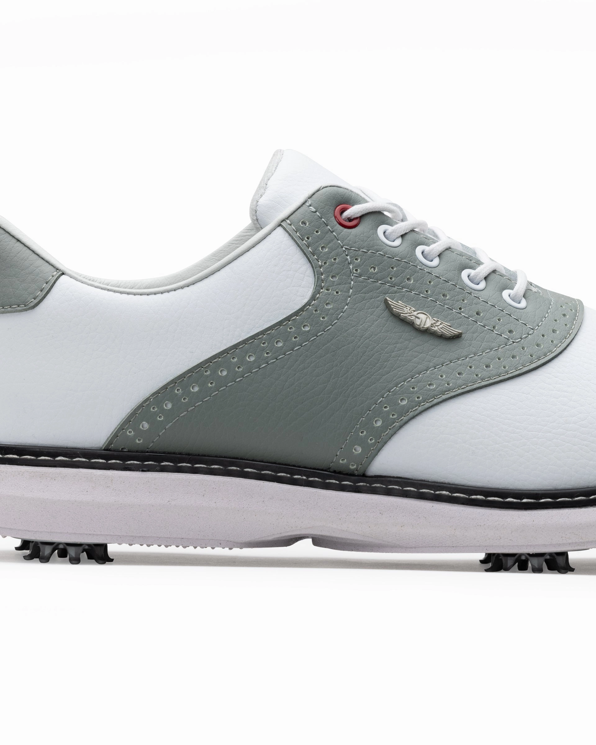 Slip On Golf Shoe Spike Golf Victory Classic Shoe - White Carbon