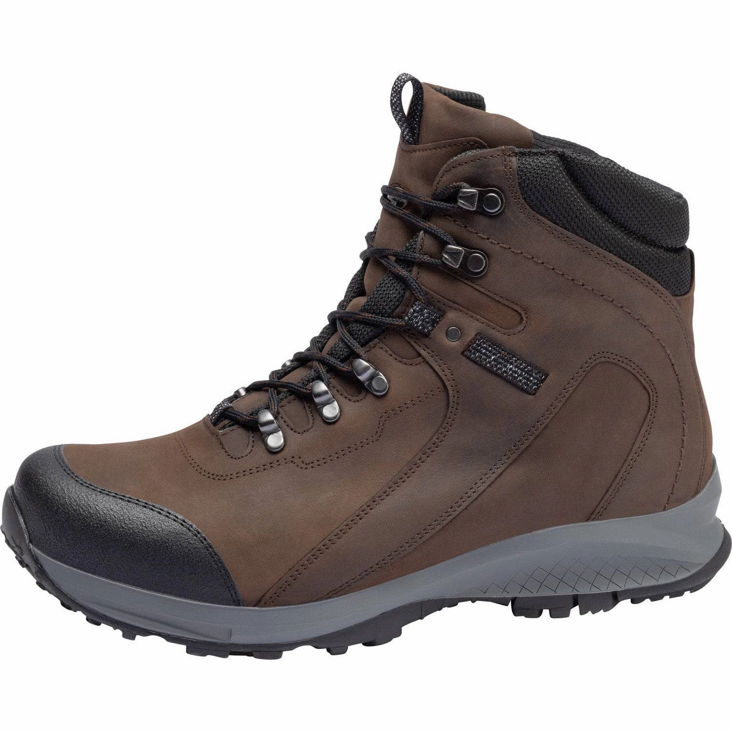 Waldlaufer 335978 401 216 - Hen Mens Wide Brown Leather Waterproof Water Resistant Arch Support Lace Up Ankle Boots Work Carolina Boots