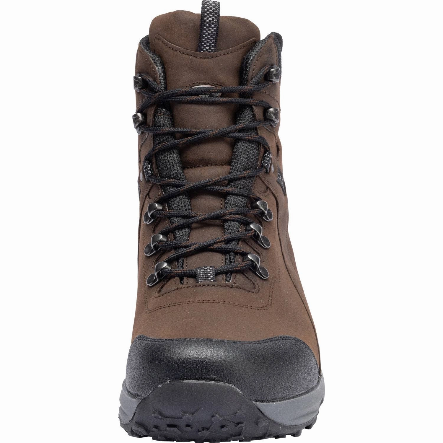 Waldlaufer 335978 401 216 - Hen Mens Wide Brown Leather Waterproof Water Resistant Arch Support Lace Up Ankle Boots Forma Boots Usa