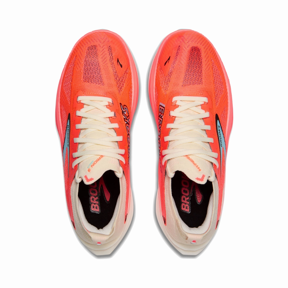 Brooks Women's Hyperion Max 3 Sneaker in Coconut/Fiery Coral Noah Lyles Training Shoes