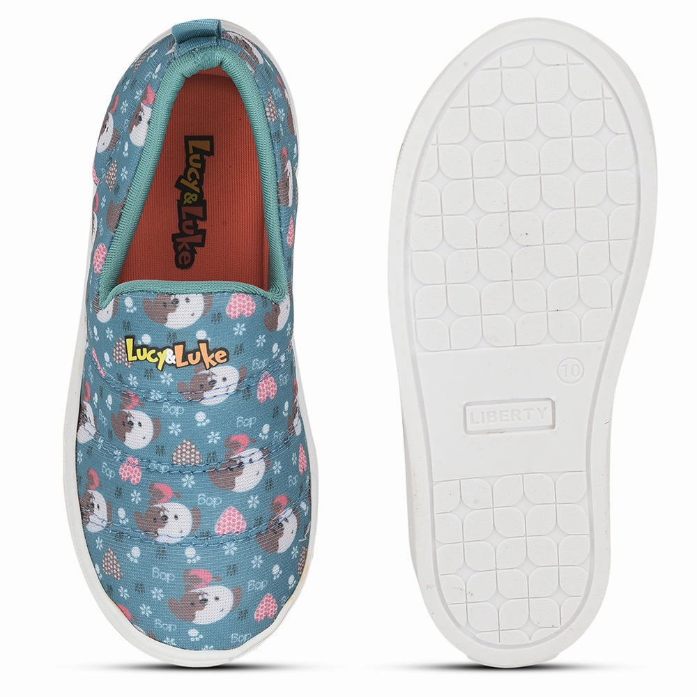 Lucy & Luke (Green) Sports Non Lacing Shoes For Kids MINT-8 By Liberty Shoes To Walk