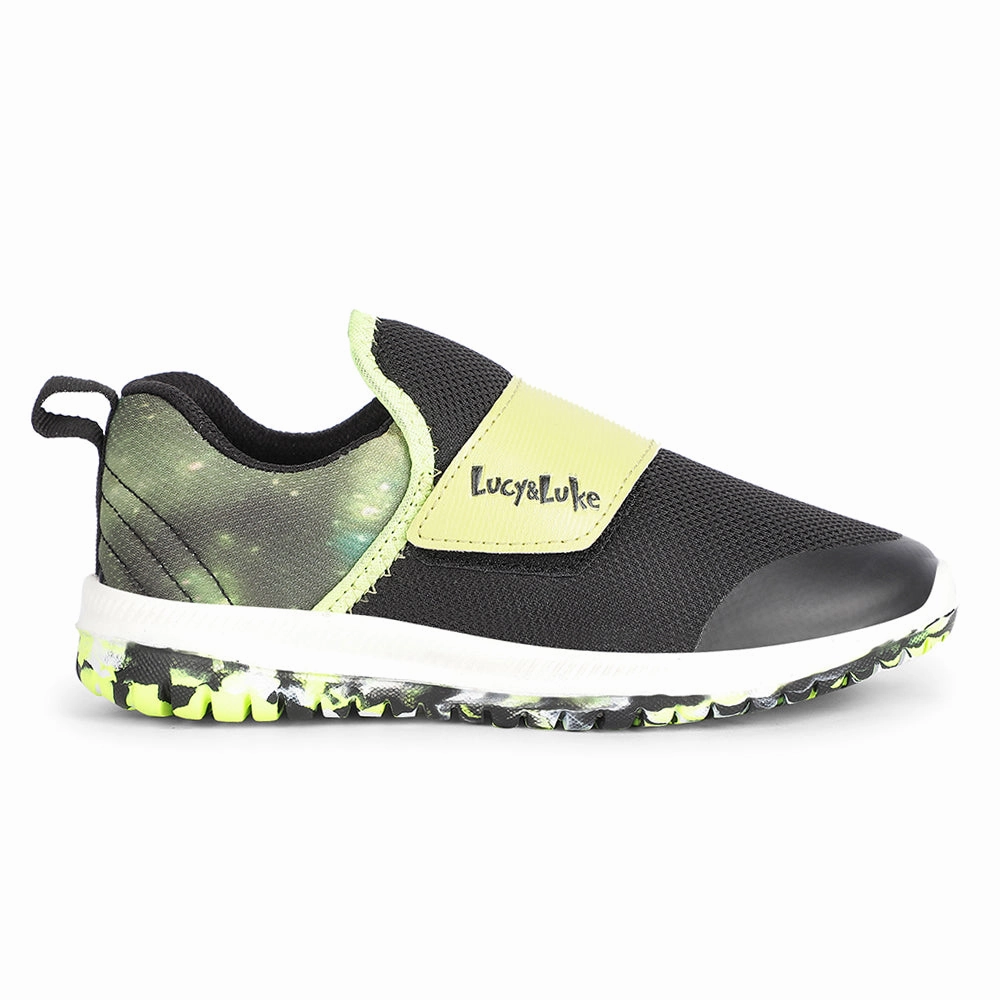 Lucy&Luke Sports Green Non Lacing Walking Shoes For Kids JAMON-E By Liberty Fashion Walking Shoes