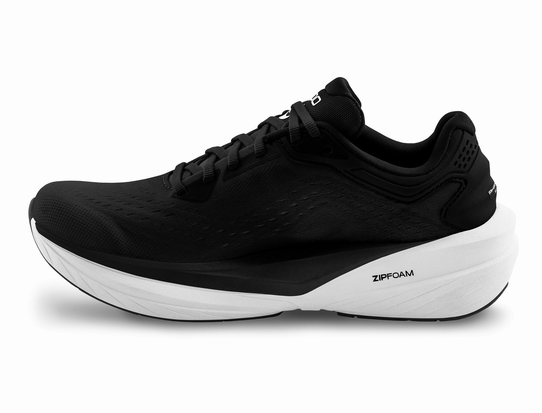 Lightweight Walking Men's Topo Athletic Phantom 4 Running Shoe in Black | White
