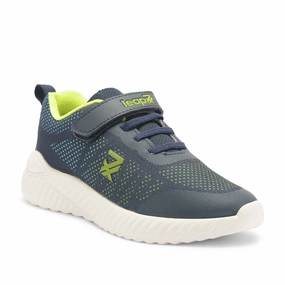 Walking Shoes Waterproof Leap7x Navy Blue Velcro Sports Walking Shoes For Kids NITKID-4E By Liberty