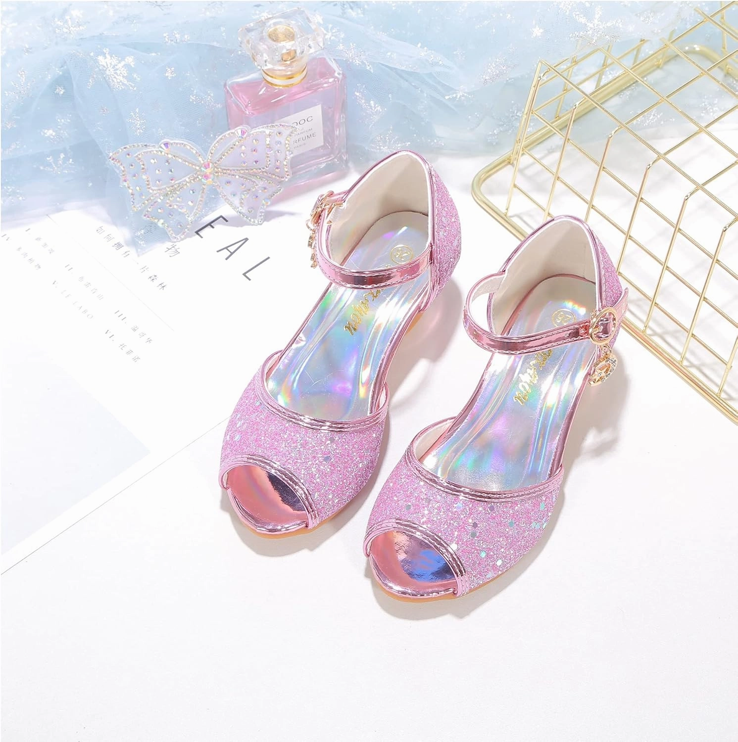 Girls Mary Jane Glitter Wedding Party Dress Shoes Princess Flower Strap Shoes Asics Skate Shoes Japan Pro