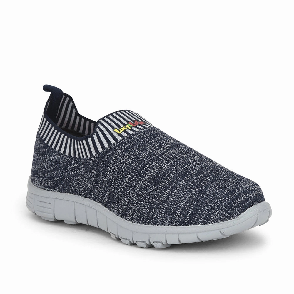 Lucy & Luke (Blue) Sports Non Lacing Walking Shoes For Kids 2123-22 By Liberty Tourist Walking Shoes