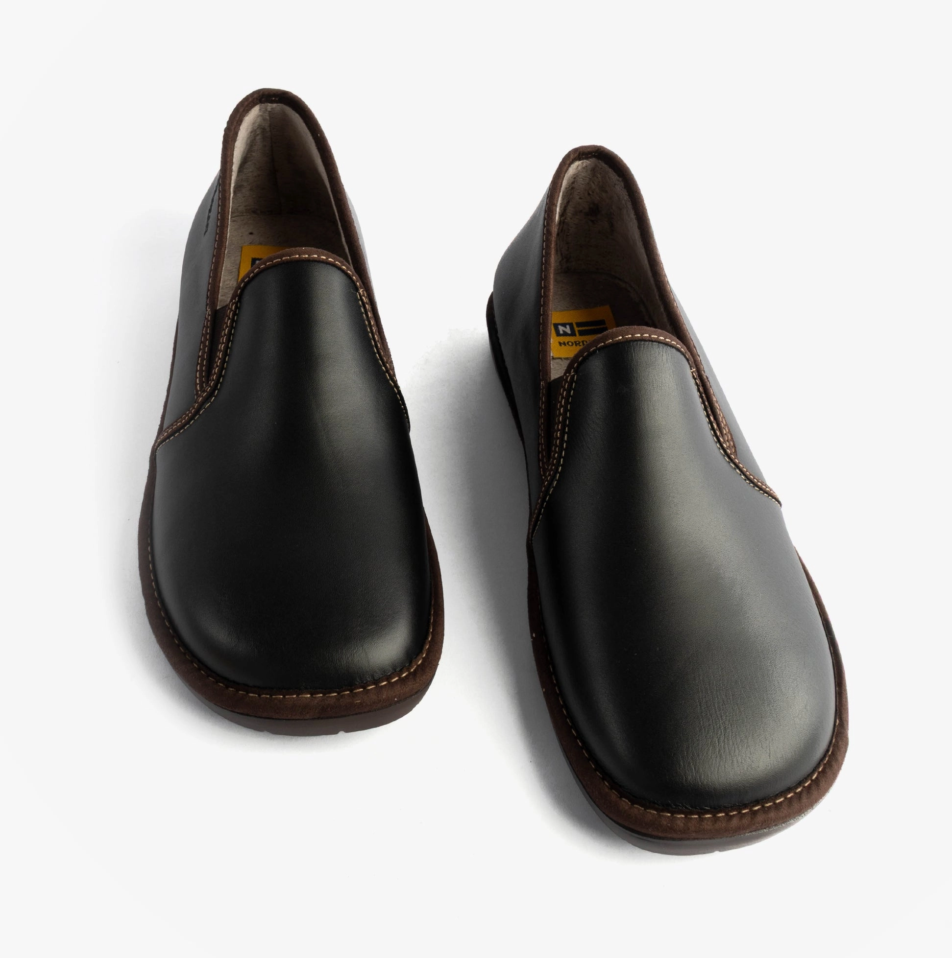 Nordikas 663 DUBLIN Mens Full Slippers Black Adjustable Slippers For Swollen Feet