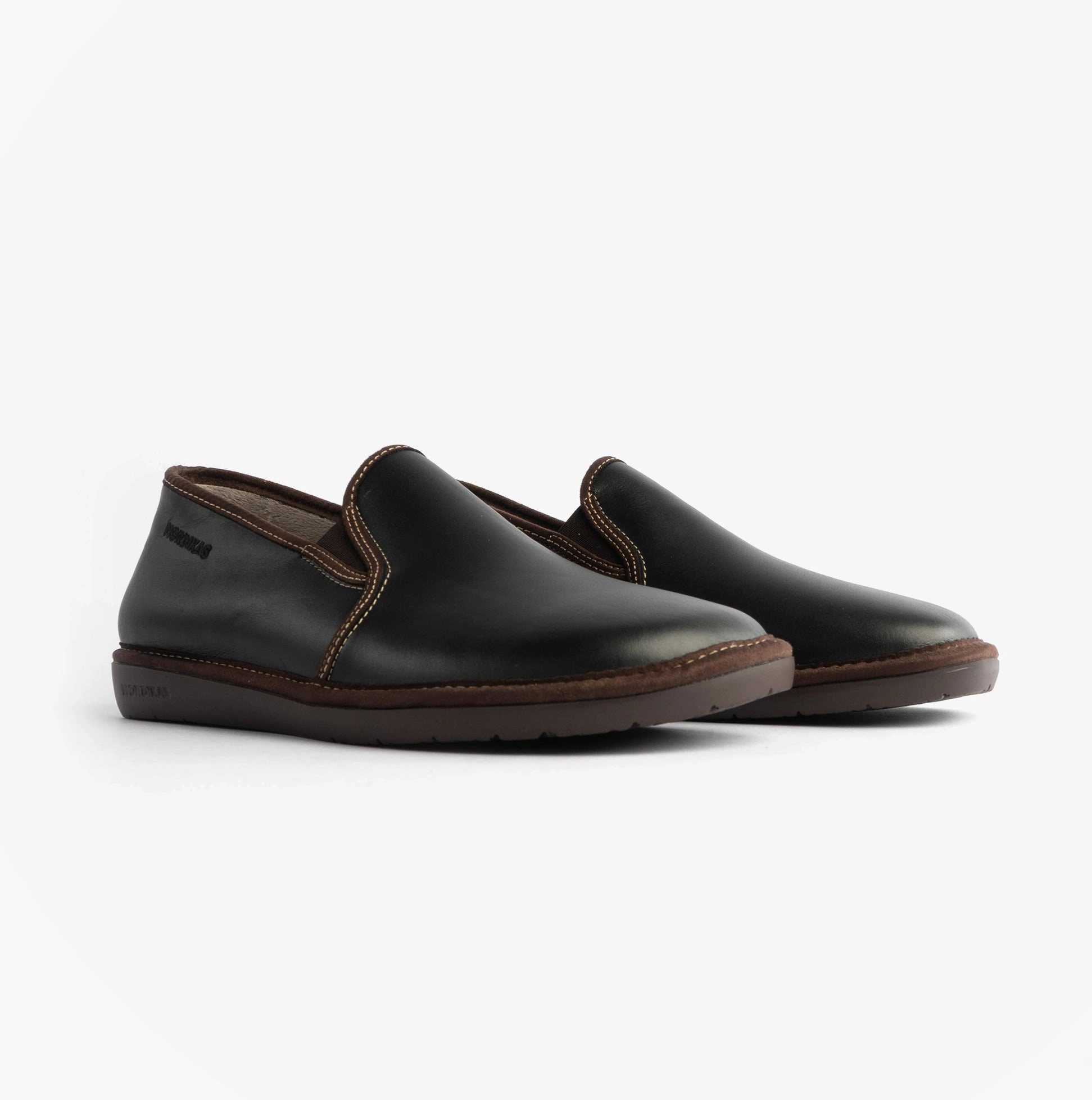 Quilted Slides Nordikas 663 DUBLIN Mens Full Slippers Black