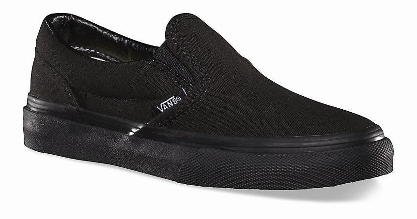 Most Comfortable Waterproof Golf Vans Kids Classic Slip-On Black/Black