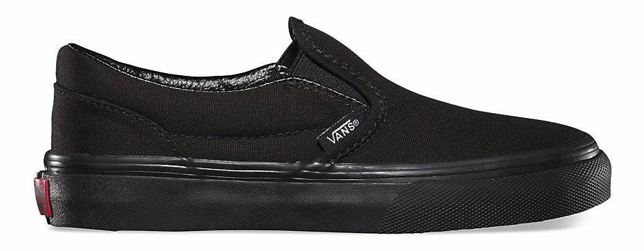 Vans Kids Classic Slip-On Black/Black For Stability Golf