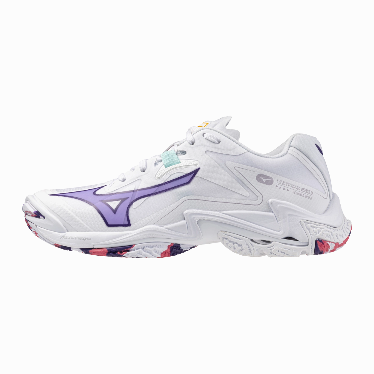 Volleyball Shoes At Dick's Sporting Goods WAVE LIGHTNING Z8 - White/Violet Indigo/Camellia Rose (NEW)