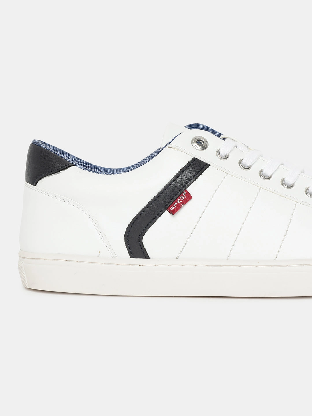 Men's White Colorblock Shoes Silver Brogues