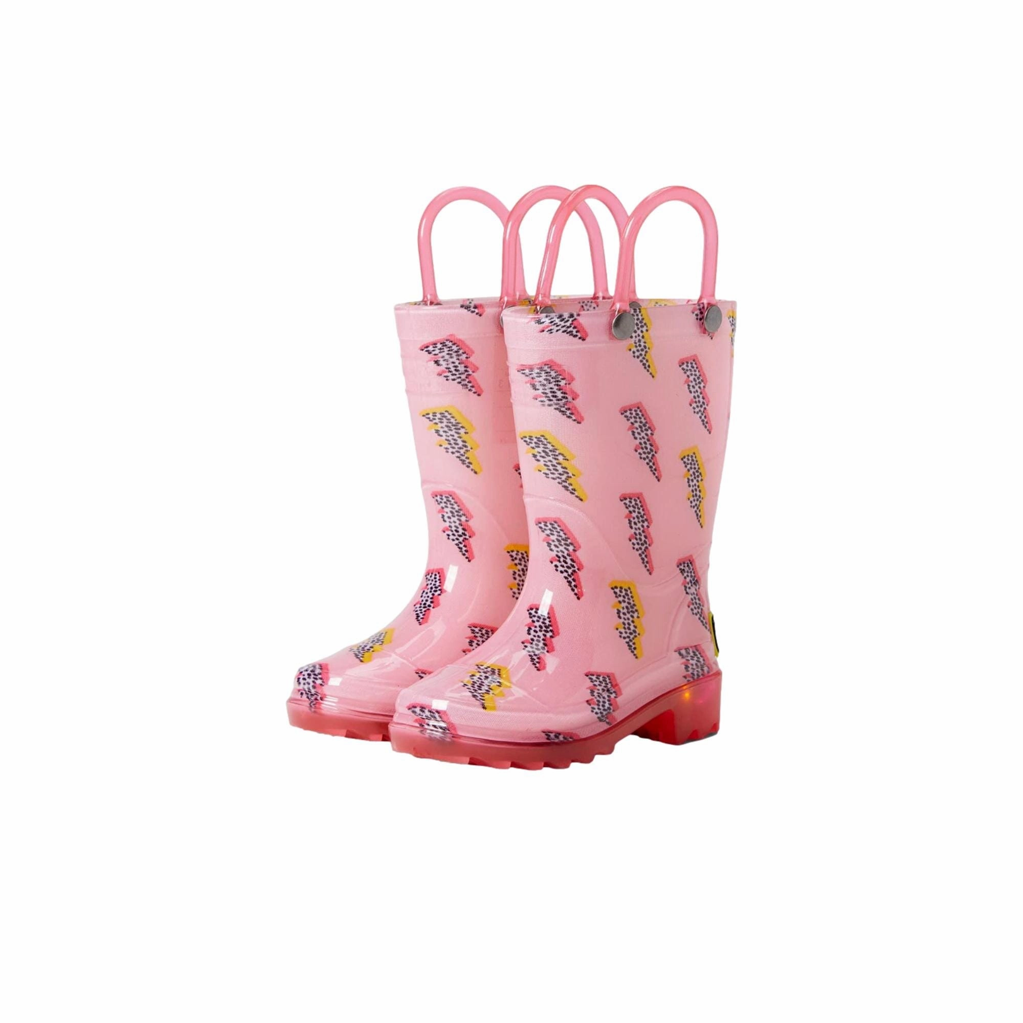 Ugg Logo Rain Boots Western Chief Pink Lightning Lighted PVC Rain Boot Pink  24126219P Toddler