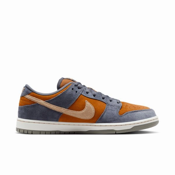 Nike SB Dunk Low Pro Light Carbon - Sesame - Monarch Nike Oregon Ducks Shoes
