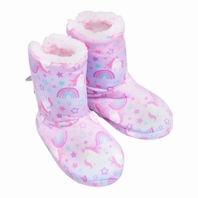William Lamb Girls Slipper Unicorn Boot Purple/Pink Russian Pointe Slippers