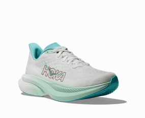 Women's - HOKA Mach 6 - Frost / Rose Gold Tru Cushion Badminton