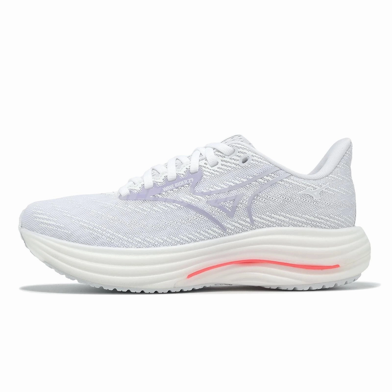 Hoka Training And Gym Shoes Women's - Mizuno Wave Rider 29 - WHITE-ICELANDIC BLUE