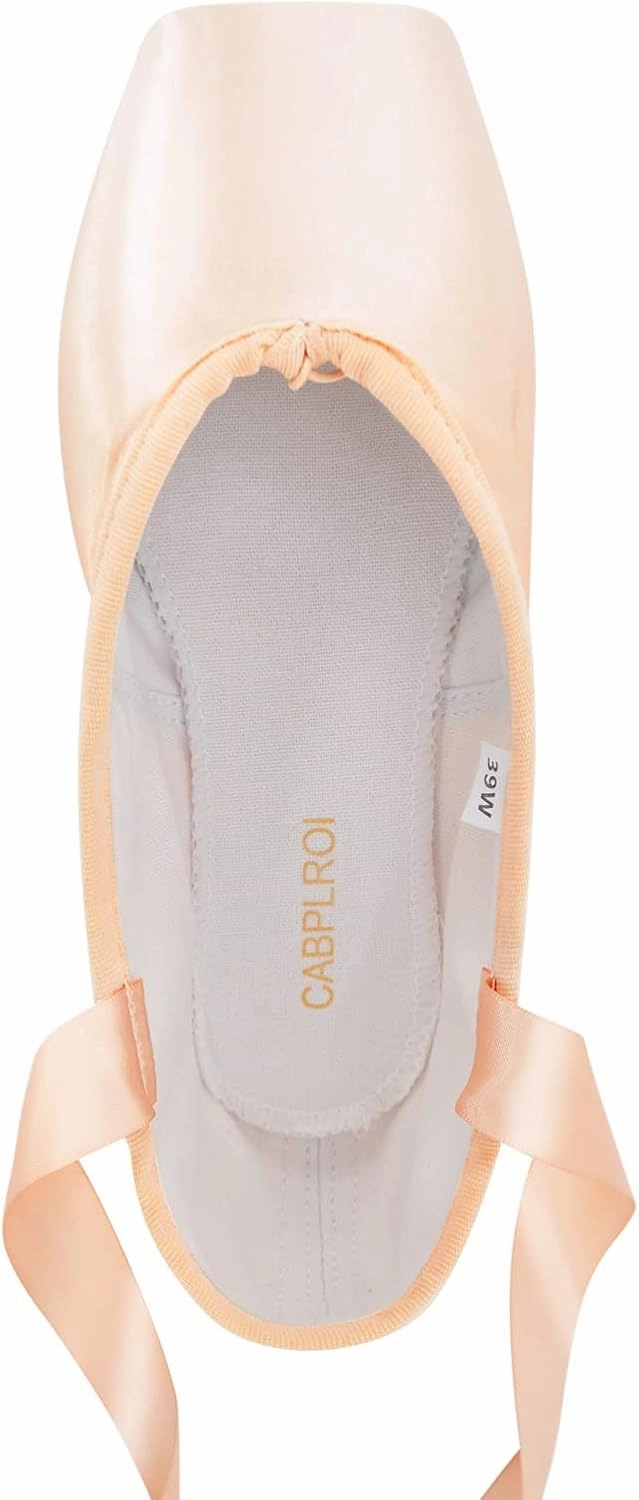 Women's Ballerina Shoes Professional Ballet Dance Satin Pointe Shoes for Girls with Bag and Toe Pads Asic Tennis Shoes Review