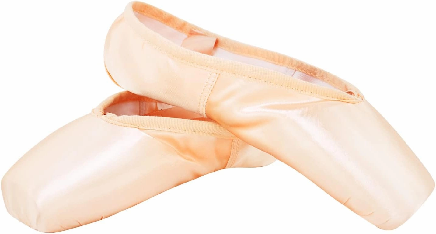 Women's Ballerina Shoes Professional Ballet Dance Satin Pointe Shoes for Girls with Bag and Toe Pads Asics Shoes Size 3