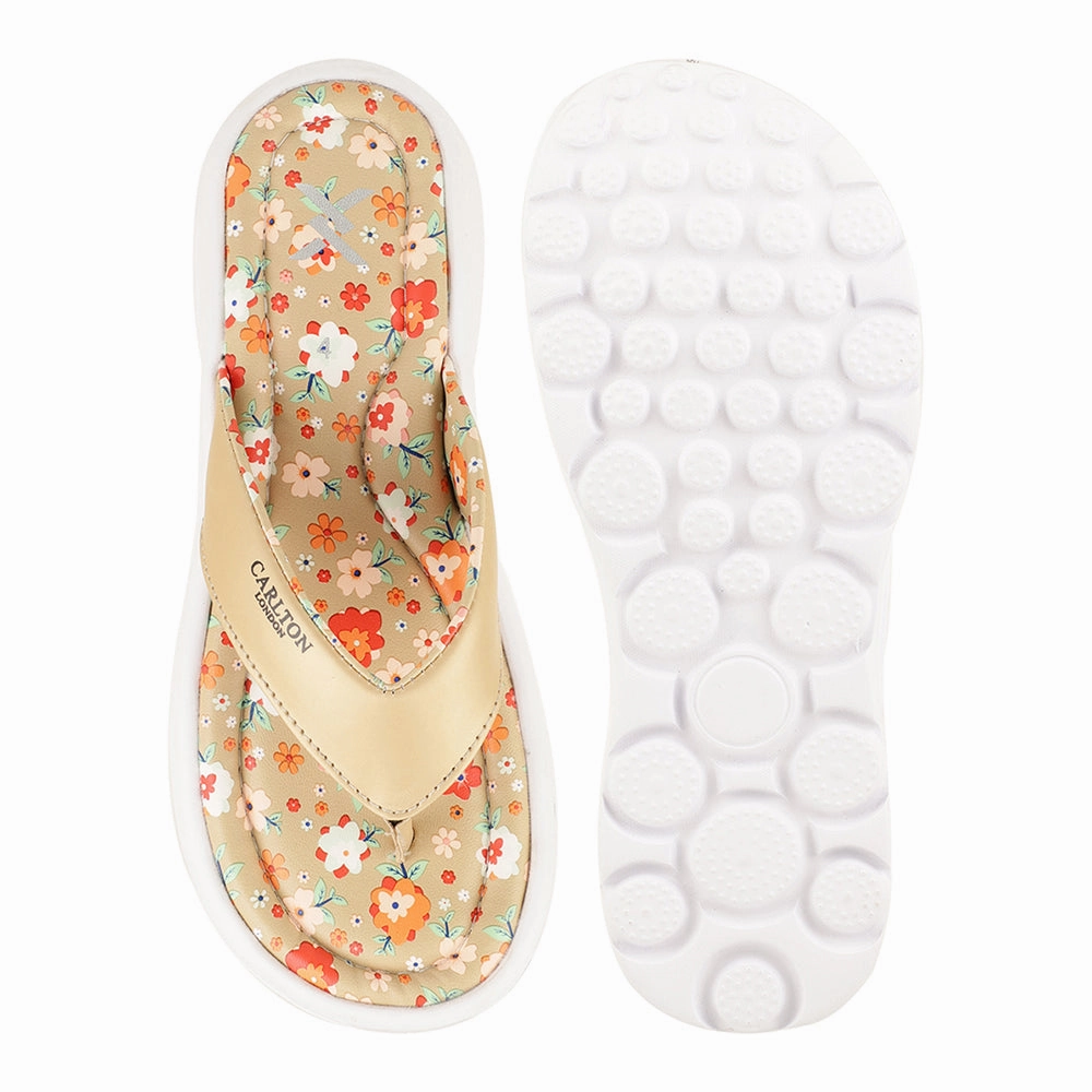Women's Floral Print Comfort Thong Flip-Flops Cloudstepper Flip Flops