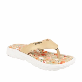 Women's Floral Print Comfort Thong Flip-Flops Flip Flops With Drain Holes