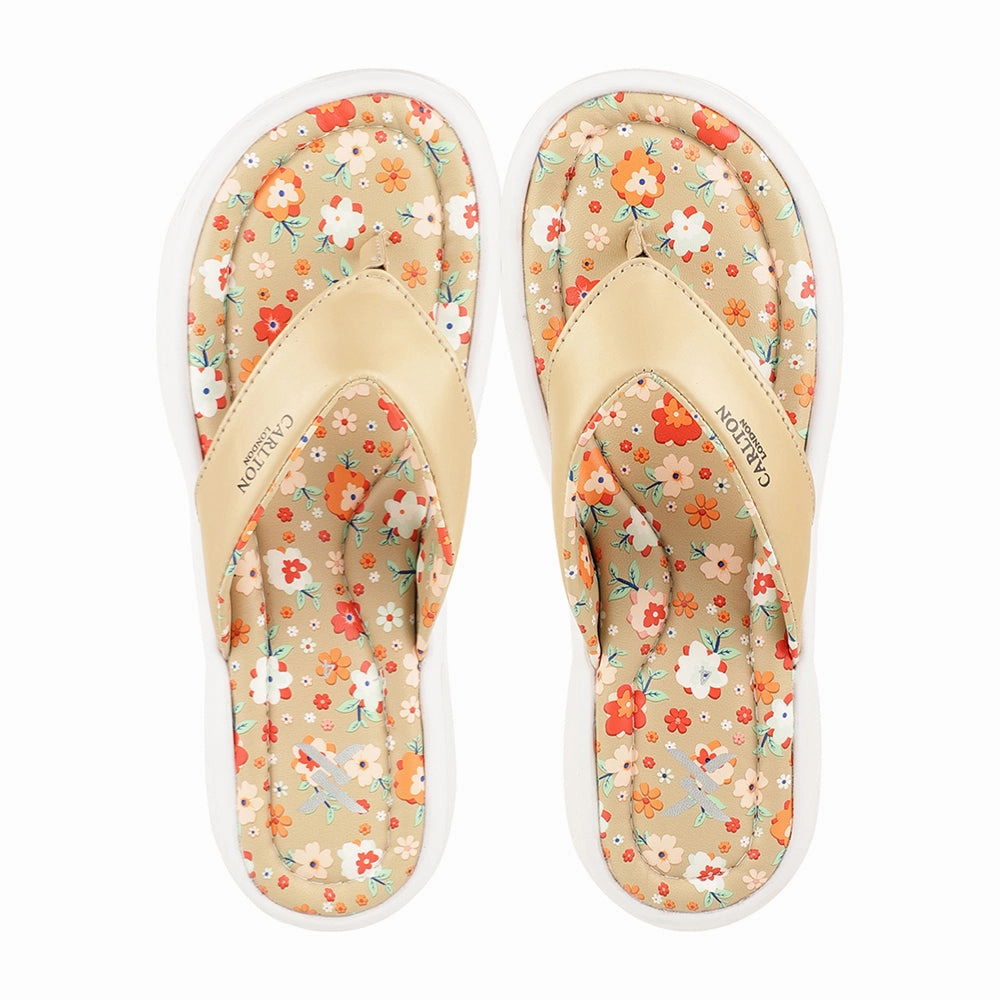 Sexy Soles In Flip Flops Women's Floral Print Comfort Thong Flip-Flops