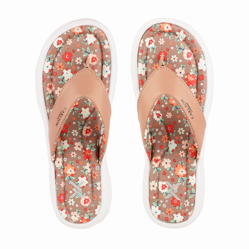 Fancy Comfortable Flip Flops Women's Floral Print Comfort Thong Flip-Flops