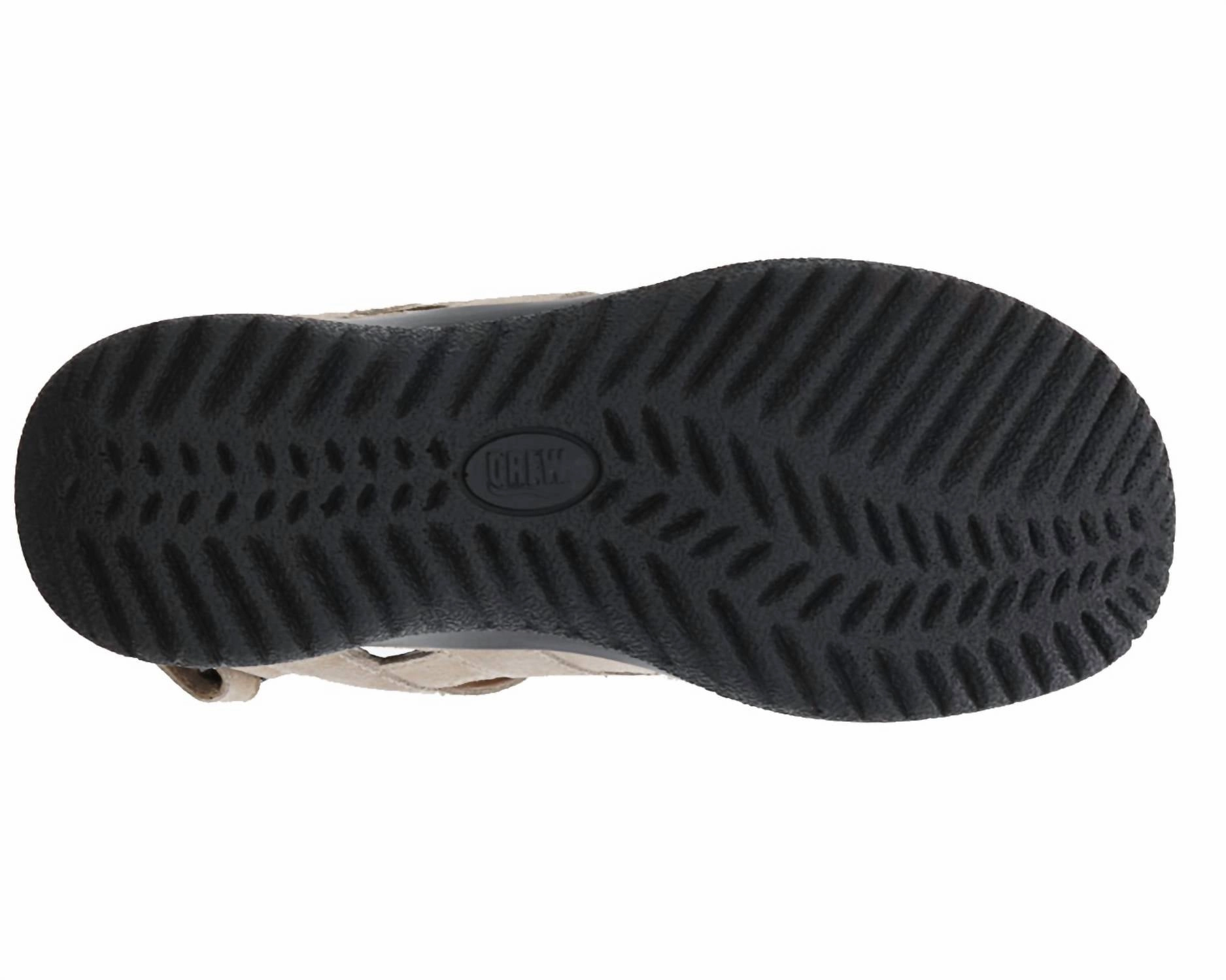 Flat Stretch Ankle Boots Women's Smiles Casual Sandal In Taupe Microdot