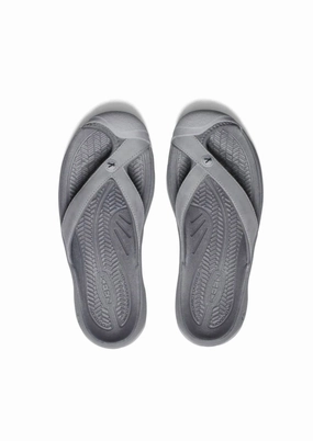 Business Flip Flops Women's Waimea Leather Closed Flip-Flop In Alloy