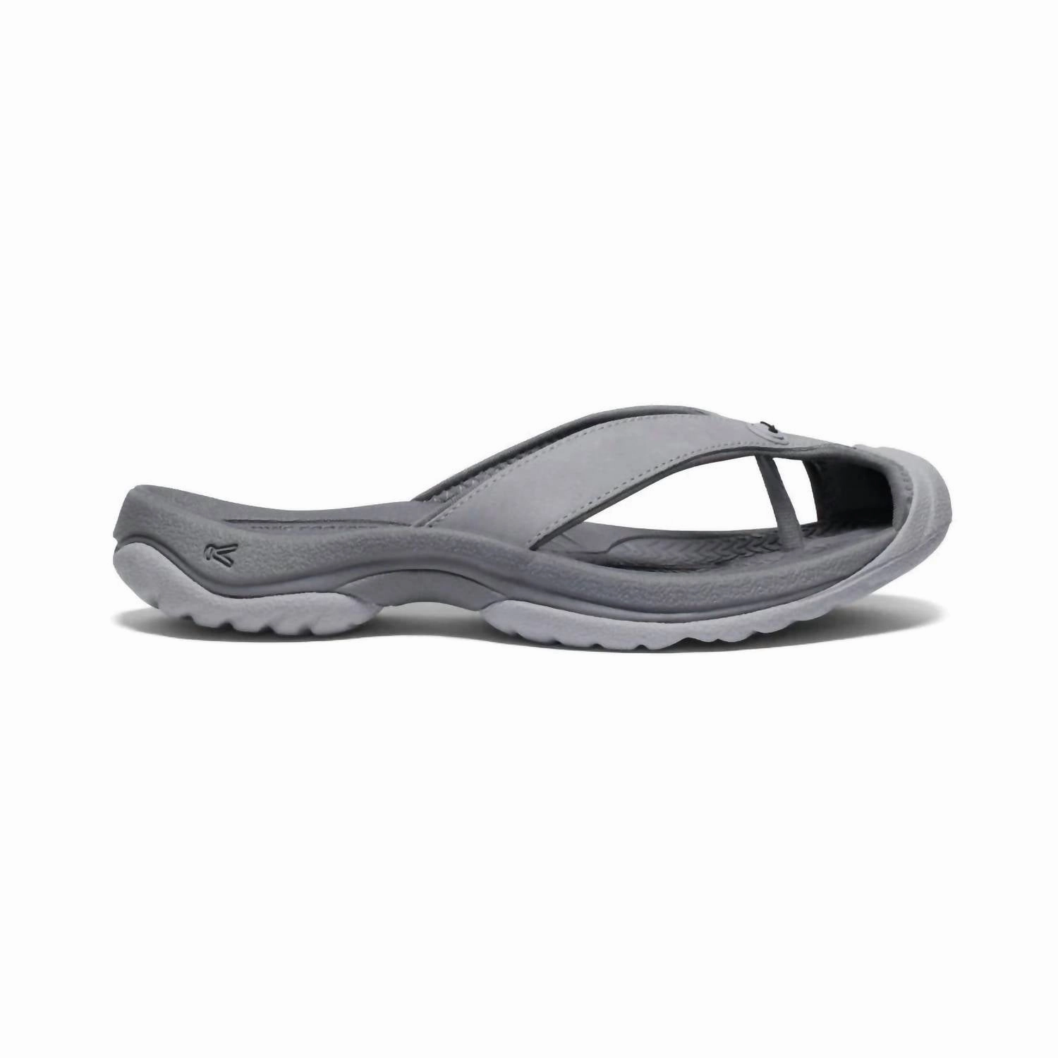 Flip Flops That Cover Big Toe Women's Waimea Leather Closed Flip-Flop In Alloy