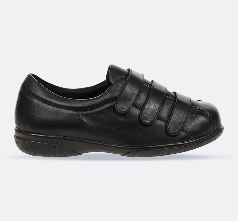 Women's Wide Fit Cosyfeet Alison Shoes Lace Up Kitten Heel Ankle Boots