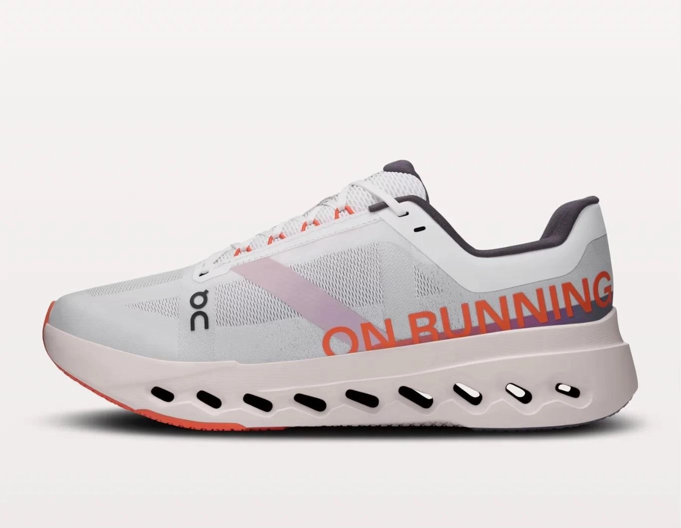 Breathe Lace Training Shoe Women's Wide Fit On Running QC Cloudsurfer Next Wide Training Sneakers - White/Flame