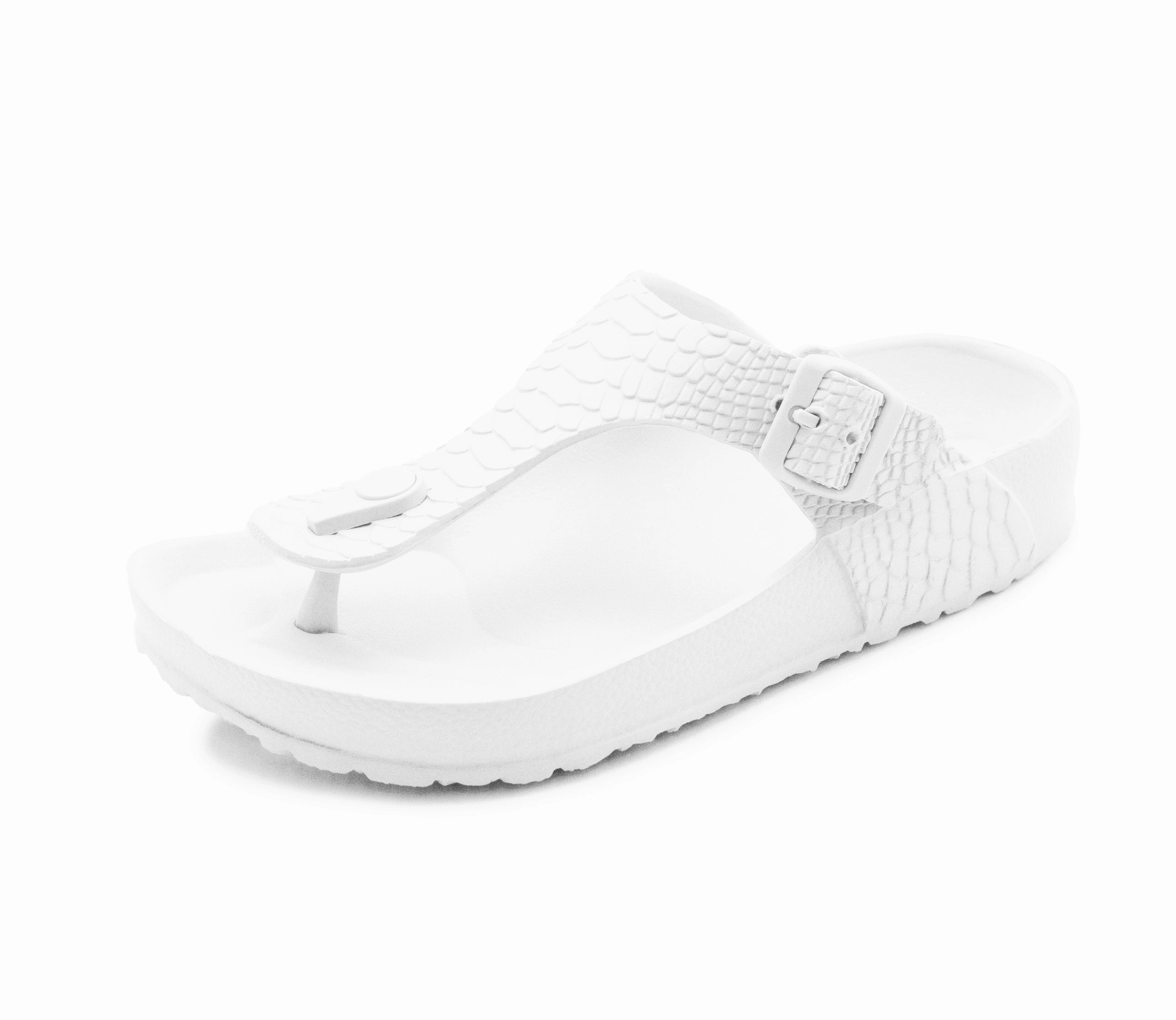 Stretch Flip Flops Womens Ladies Lightweight EVA Toe Post Slip On Flat Beach Summer Pool Slides Water Shoes Flip Flops Sandals White