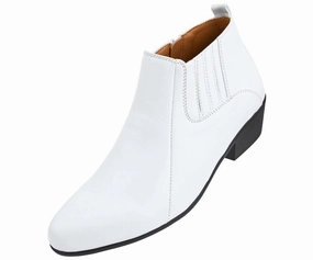 Toe Cowboy Boots Men's Western Low Cut Dress Boot Color White