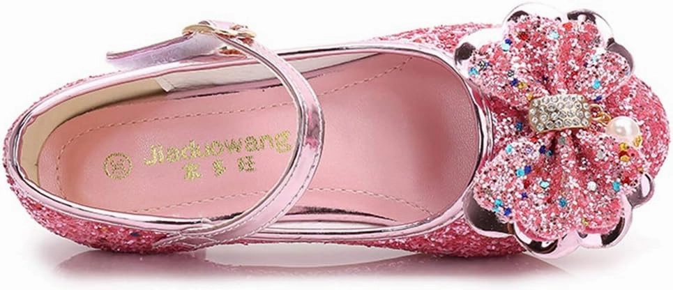 YING LAN Girls Cosplay Dress Wedding Party Shoes Glitter Sequins Low Heel Mary Jane Princess Shoes Asics X Packer Shoes