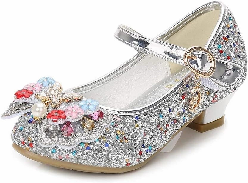 YING LAN Girls Cosplay Dress Wedding Party Shoes Glitter Sequins Low Heel Mary Jane Princess Shoes Asics Gt 2000 5 Shoes