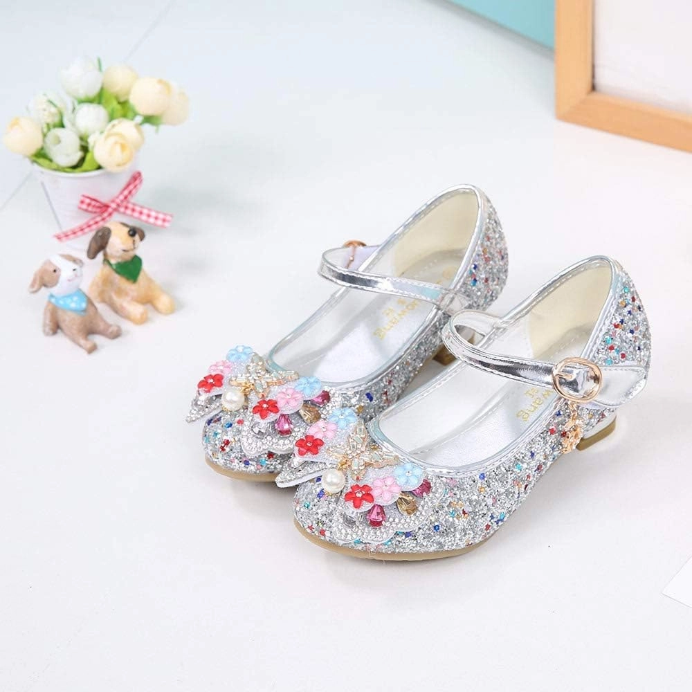 YING LAN Girls Cosplay Dress Wedding Party Shoes Glitter Sequins Low Heel Mary Jane Princess Shoes Asics Glideride Max Running Shoes