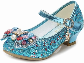 YING LAN Girls Cosplay Dress Wedding Party Shoes Glitter Sequins Low Heel Mary Jane Princess Shoes Online Asics Running Shoes