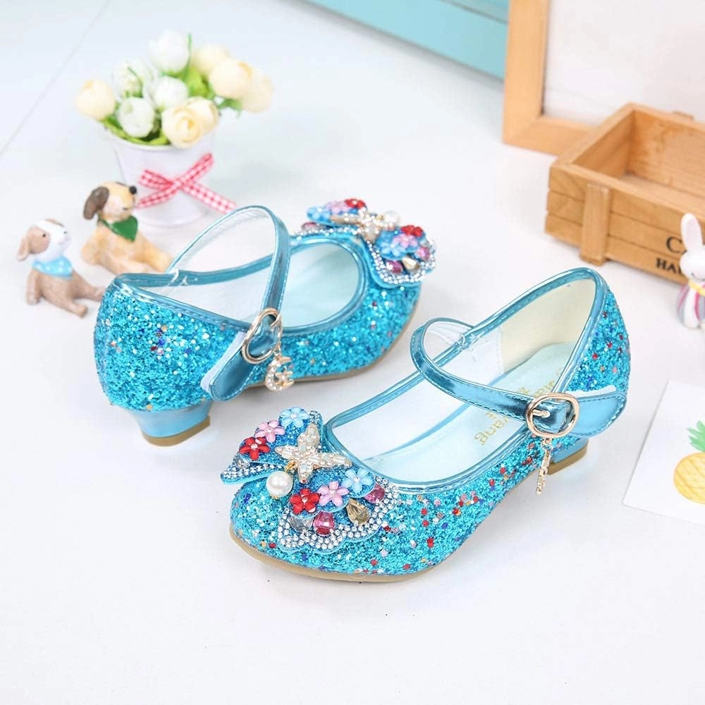 Asics Low Arch Shoes YING LAN Girls Cosplay Dress Wedding Party Shoes Glitter Sequins Low Heel Mary Jane Princess Shoes