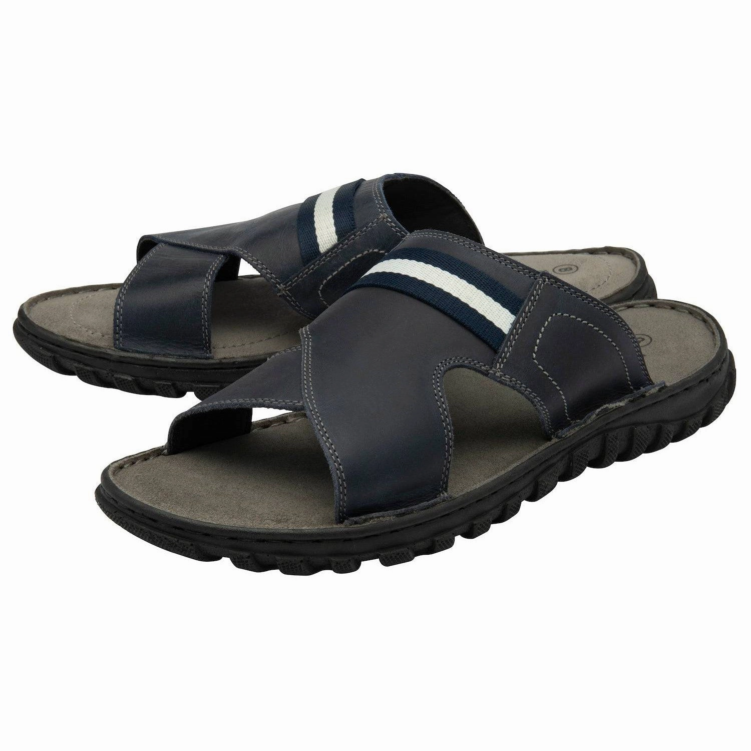 Lotus Bastion Mens Blue Leather Slider Sandals Oxfords Brogues And Derby Shoes