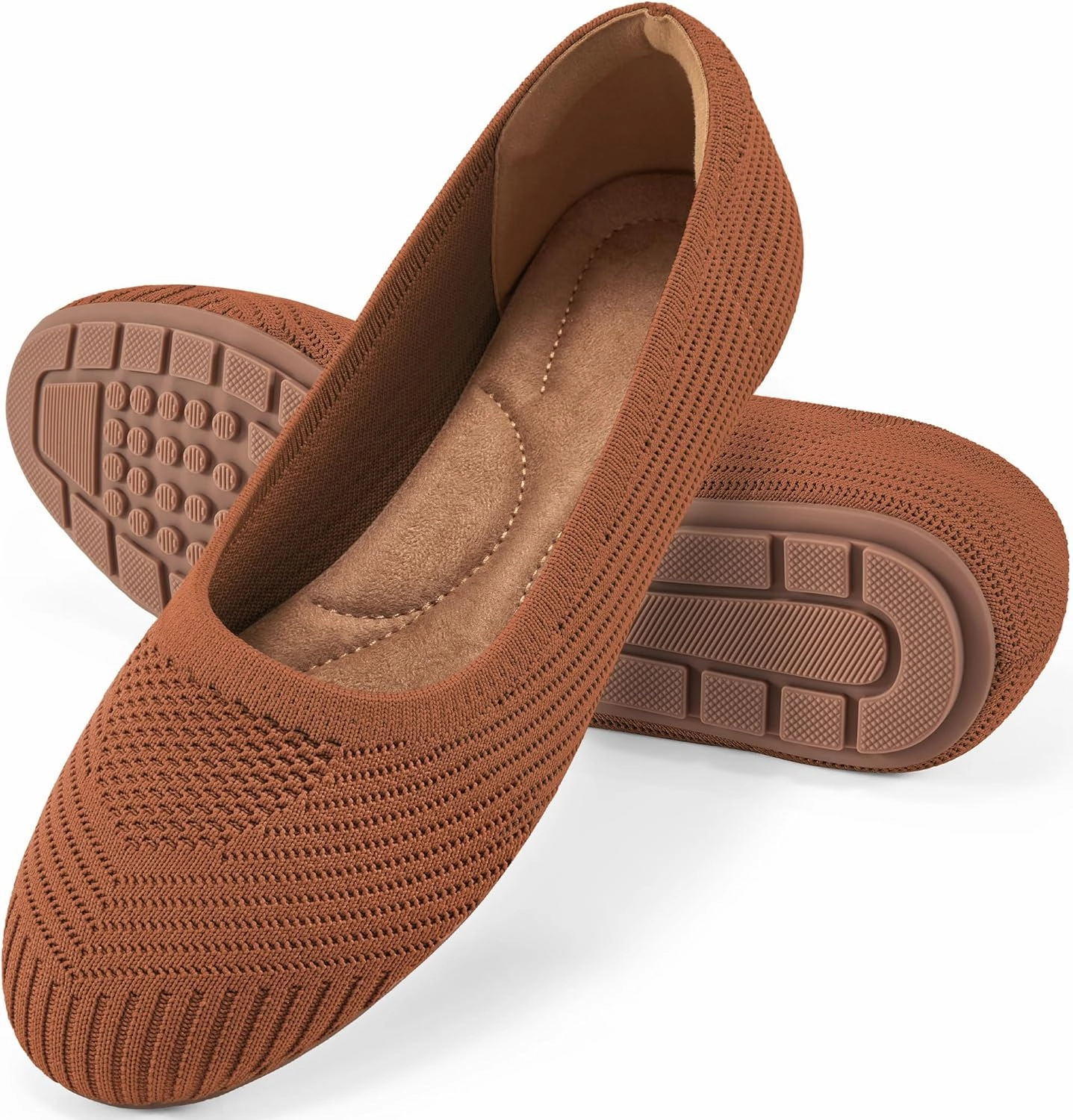 Flats for Women Ballets Shoes: Comfortable Knitted Dressy Work Flats - Ladies Wedding Flat Casual Shoes Asics Shoes Tiger Sale